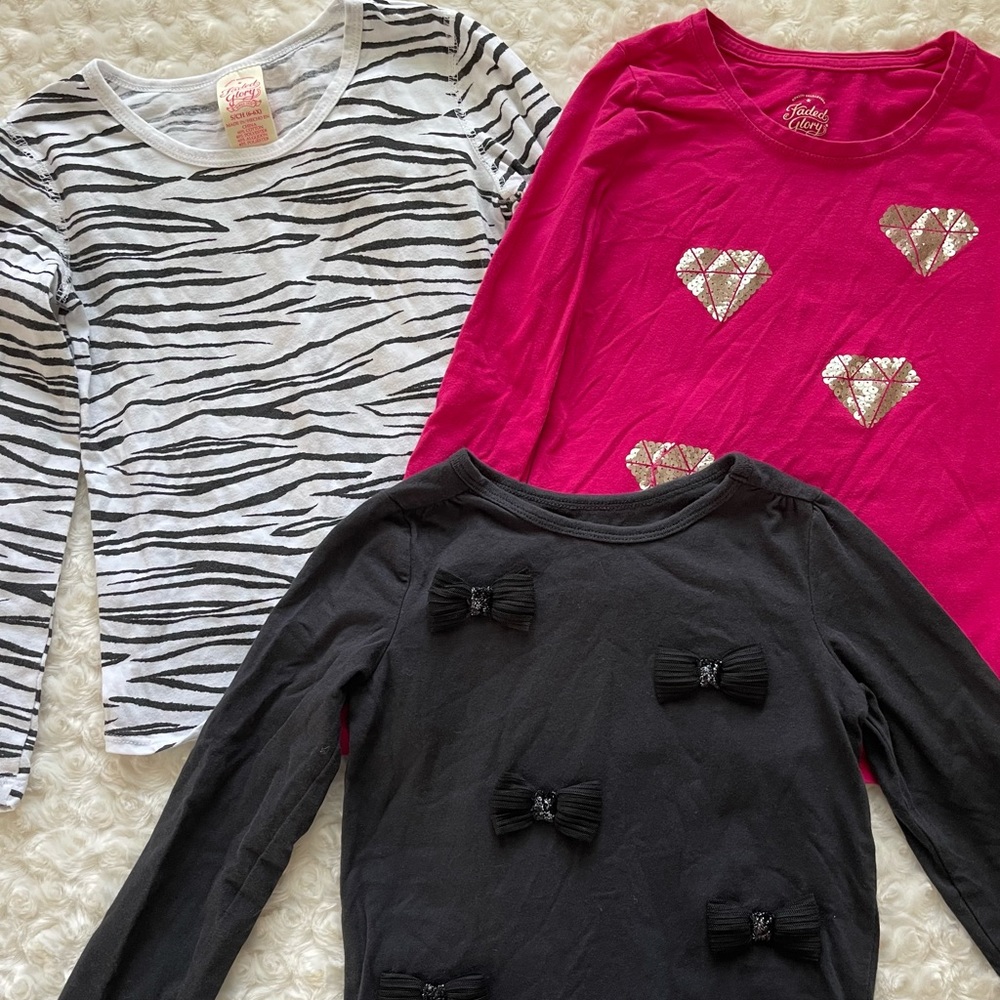 Girls Long Sleeve Shirt Bundle - All Size 6